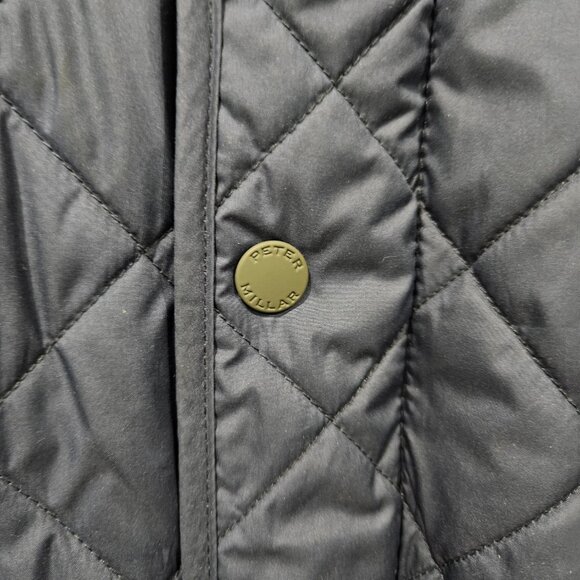 Peter Millar Quilted Jacket Size XL – Navy with Brown Trim | Premium Outerwear - Picture 4 of 5